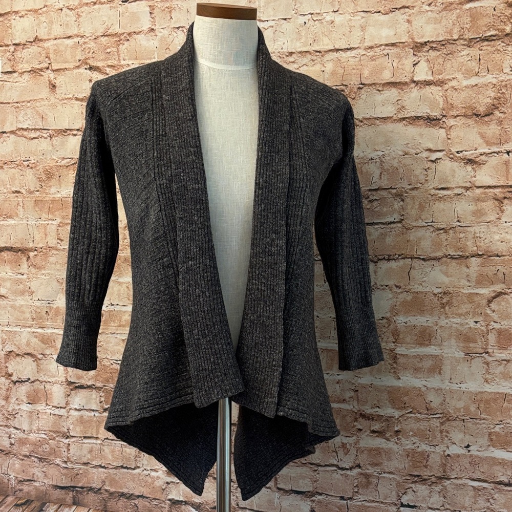 Eileen Fisher Dark Gray Open Front Cardigan